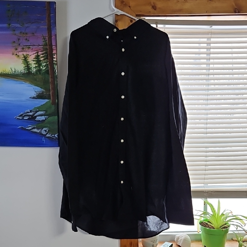 Croft & Barrow Black Easy Care Long Sleeve Shirt